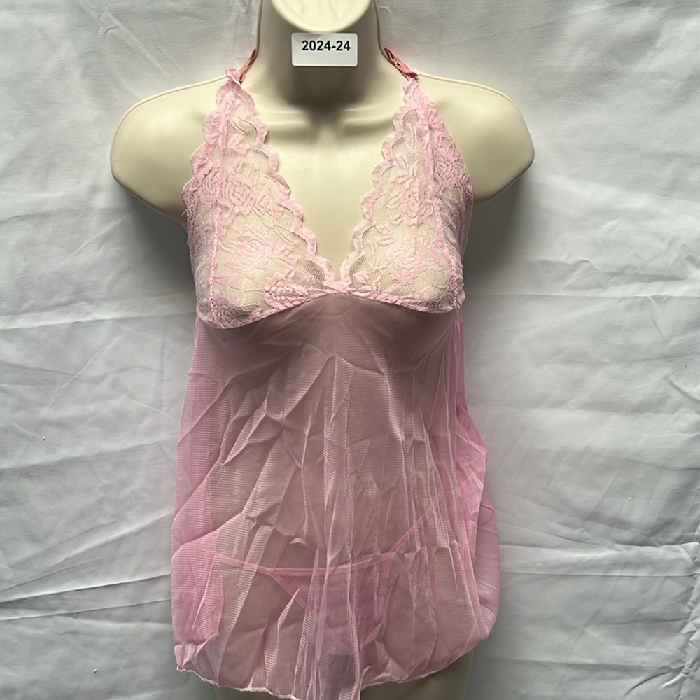 2pc Pink Lace Lingerie set